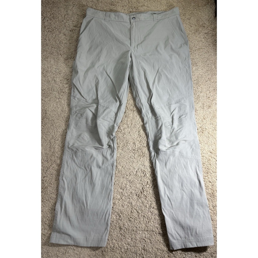 Columbia Pants Men 38W 32L Omni-Shield Repellency Tan Lightweight Hiking Outdoor